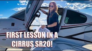 My FIRST Lesson in a CIRRUS SR20 [upl. by Naivaj]