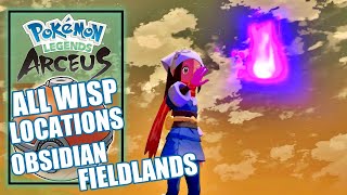 Pokemon Legends Arceus – All Wisp Locations in Obsidian Fieldlands [upl. by Zinah]