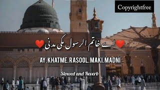 Ay Khatm e Rusul Makki Madni ﷺ  Beautiful Naat😍  SlowedReverb [upl. by Masao]