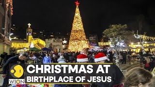 Christmas celebration birthplace of Jesus Midnight mass at Bethlehem  English News  WION [upl. by Lamonica]