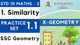 Class 10th Chp 1 Similarity  Practice set 14 full Theorem of areas of similar triangles Geometry [upl. by Salokkin]