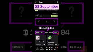 Dropee Daily Combo 28 amp 29 September  Dropee Daily Combo Cards  dropee [upl. by Ecidna696]