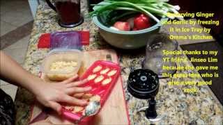 Preserving Ginger and Garlic by freezing it in Ice Tray by Ommas Kitchen [upl. by Hachmin]