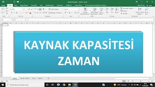 KAYNAK KAPASİTESİ  ZAMAN [upl. by Llemmart368]