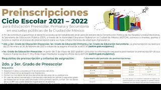 ♥PREINSCRIPCIONES PREESCOLAR PRIMARIA Y SECUNDARIA 1° GRADO 2021 CDMX [upl. by Nadine]