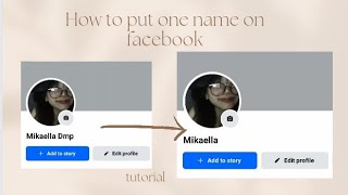 how to put one name on facebook no error 2023 tutorial [upl. by Dibbell]