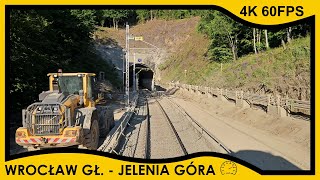 CABVIEW Wrocław Główny ➡️ Jelenia Góra  4k 60fps prędkość [upl. by Wilkey]