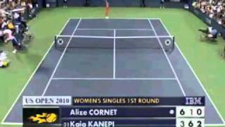 Kaia Kanepi VS Alize Cornet US Open 1st round 310810 highlights [upl. by Alegnat]