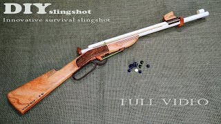 FULL VIDEO  Detailed instructions for the combined long slingshot  Wood Art TG [upl. by Ecyt]