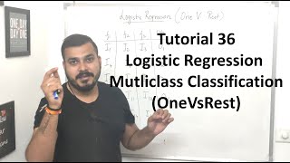 Tutorial 36 Logistic Regression Mutliclass ClassificationOneVsRest Part 3 Data Science [upl. by Madoc]