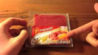 Tatar wołowy z Sokołowa unboxing odpakowywanie [upl. by Paley]