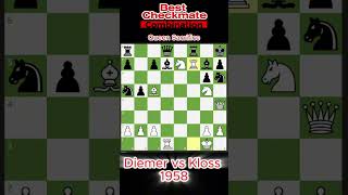 Best Checkmate Combinations  Diemer vs Kloss 1958 chessgrandmaster chess knight chessplayer [upl. by Ymirej]