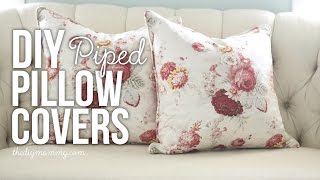 How to Sew a Professional Looking Piped amp Zippered Pillow Cover [upl. by Veta]