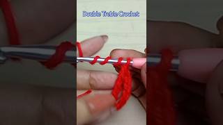 Double treble crochet stitch howtocrochet shorts crochet crochetshorts [upl. by Eocsor]