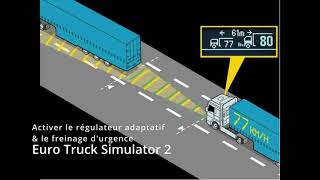 ETS2FR Comment activer le régulateur adaptatif et le freinage durgence [upl. by Jenny594]