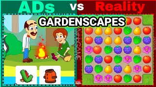 Game Ads vs Reality Part 9 Gardenscapes Gameplay [upl. by Attekahs]