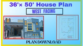 36×50 West Facing 2 Bhk With Car parking House Plan [upl. by Tebazile]