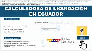 Calculadora de Liquidación en Ecuador [upl. by Inafit]