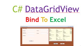 C Bind DataGridView To Excel [upl. by Jeb222]