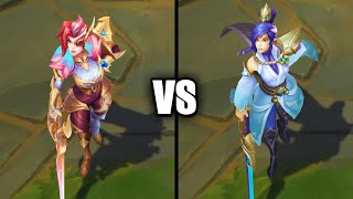 Dragonmancer Fiora vs Soaring Sword Fiora Skins Comparison League of Legends [upl. by Akiam543]