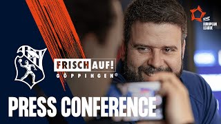 Fraikin BM Granollers vs Frisch Auf Göppingen  Press Conference  EHF Finals Men 2023 [upl. by Assiroc]