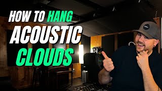 How To Hang Acoustic Cloud Panels On The Ceiling [upl. by Toll]