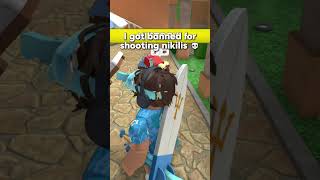 I got banned for shooting nikilis 💀 roblox mm2 murdermystery2 fyp funny [upl. by Downall]