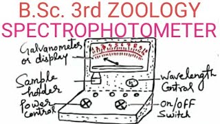 Spectrophotometer  BSc3rd Zoology Part1st  Introduction  Law  Principle  Images [upl. by Joappa745]