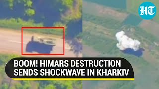 USmade HIMARS Turns Fireball After Russian Iskander Missile Strike In Ukraine  Watch [upl. by Hayyikaz]