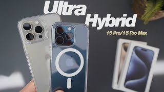 iPhone 15 Pro Max Spigen Ultra Hybrid Clear Case Review  MagSafe Case [upl. by Isidore]