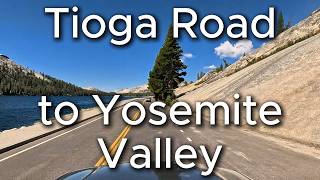 Tioga Road from Lee Vining to Yosemite valley 2 hours of 4k scenic mountain roads through Yosemite [upl. by Loeb332]