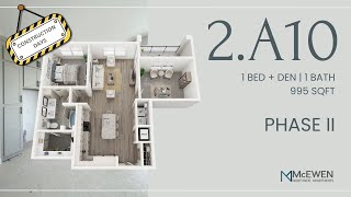 2A10  4458  Phase II  One Bedroom  Den  Virtual Tour  McEwen Northside Apartments [upl. by Lawton]