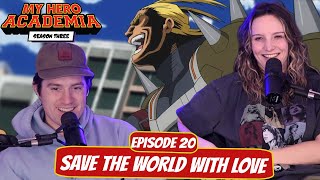 EVIL ALLMIGHT RETURNS  My Hero Academia Season 3 Wife Reaction  Ep 20 quotSave the World With Lovequot [upl. by Yeltnarb]