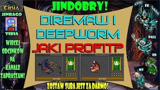 Tibia  Diremaw i Deepworm Jaki Profit  Loot 1010 466 EK [upl. by Guthry]