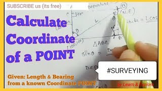 Coordinate System in SurveyingConceptTheory Calculation of Easting and Northing [upl. by Attalie]