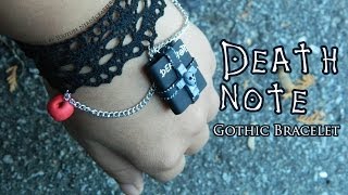 Death Note Gothic Bracelet Polymer Clay Tutorial  Arcilla Polimérica [upl. by Ciro22]