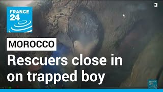 Morocco rescuers close in on boy trapped in well • FRANCE 24 English [upl. by Berrie]