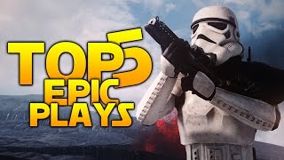 Star Wars Battlefront TOP 5 PLAYS Insane Strafe Run amp Sniper Streaks [upl. by Sanfred557]