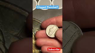 Clipped Planchet Found coin americancoins cool money coinhunter [upl. by Elexa187]