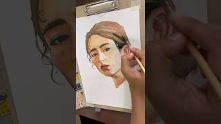 Process ❤️ watercolor portrait painting watercolorprocess practice [upl. by Jaco820]