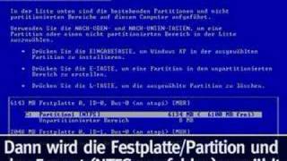 Windows XP  Festplatte Formatieren [upl. by Rema336]