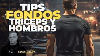 😎 TRUCOS entrenamiento  FONDOS para HOMBRO y PECHO definidos [upl. by Penhall]