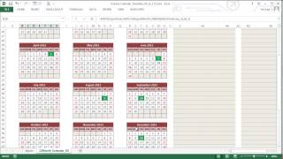 Custom Printable Calendar US in Excel [upl. by Lledyr]