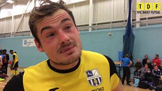 FA Futsal Super League  Luke Ballinger Interview Genesis 46 FC Salisbury United [upl. by Dremann669]