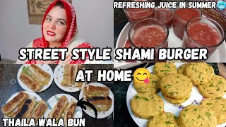 Bacho ki mauj hogai ☺️  Garmiyo ke lite refreshing strawberry juice Homemade shami kabab😋  vlog [upl. by Gavin]