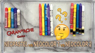 Reviews  Neopastel vs Neocolor 1 vs Neocolor 2 oilpastel crayon review [upl. by Nnayecats]