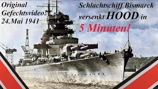 Schlachtschiff Bismarck versenkt Schlachtschiff HOOD in 5 Minuten  24Mai 1941  Dokumentation [upl. by Julee]