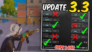 New Update 33 Best Settings amp Sensitivity to Improve Headshots and HipFire ✅❌  PUBG MOBILE  BGMI [upl. by Attlee]