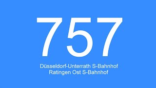 Video Linie 757  DüsseldorfUnterrath SBahnhof  Ratingen Ost SBahnhof  2021 [upl. by Affrica]