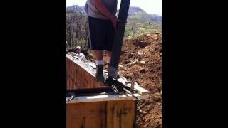 Log Cabin Footings  The Rigby Log Cabin Fairview UT [upl. by Tennek]